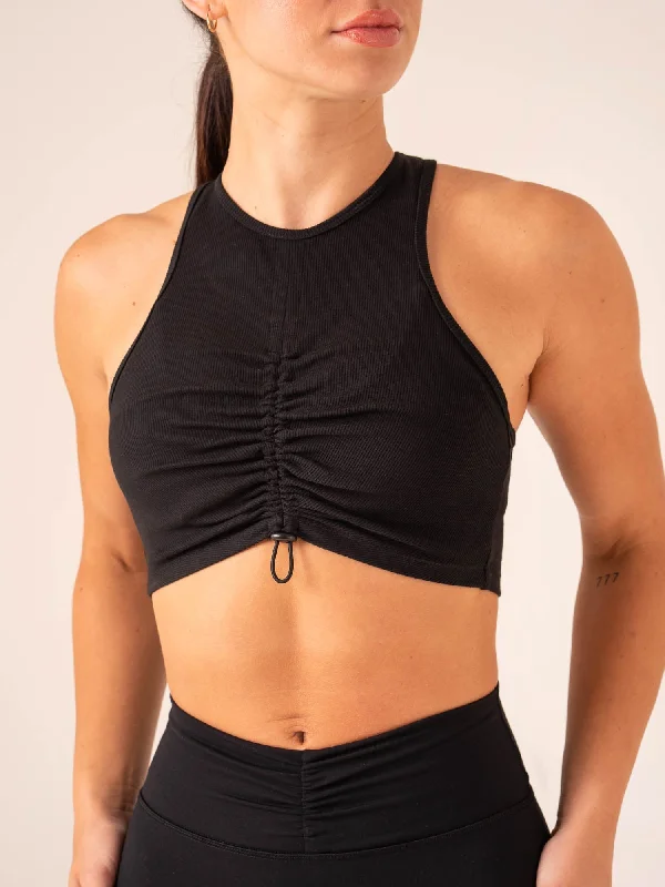 Tempo Rib Tank - Black