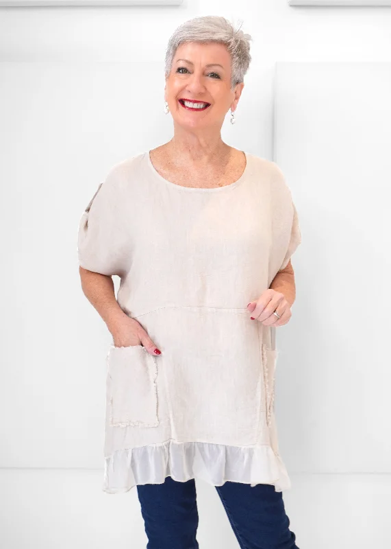 Catherine Lillywhite's - Linen Ruffle Edge Tee