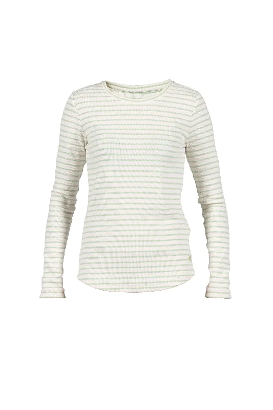 Sorel Rib Tee - Ecru/Spring Green