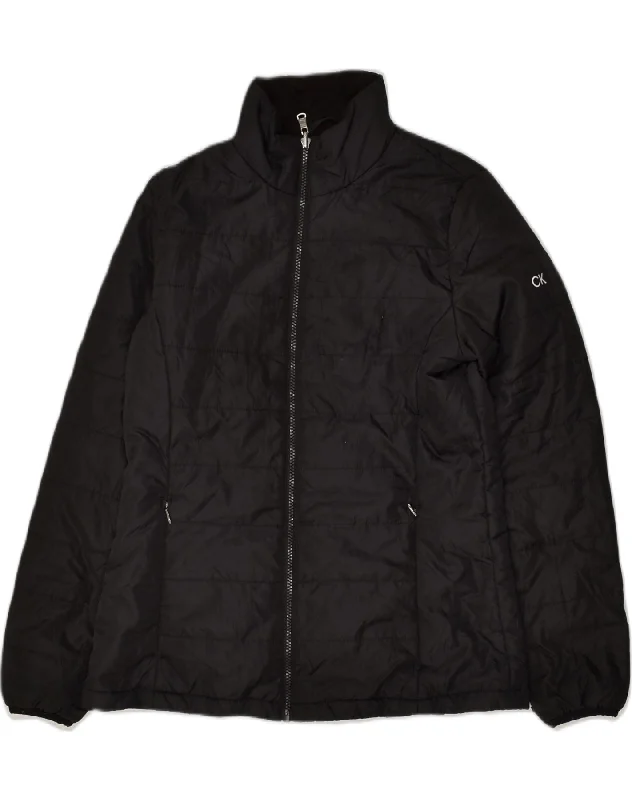 CALVIN KLEIN Womens Padded Jacket UK 10 Small Black Polyester