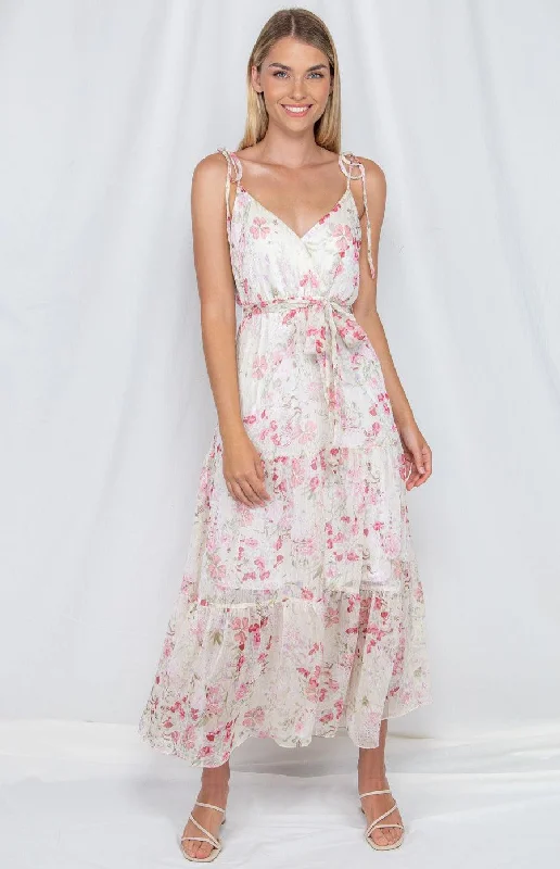 Tiana Maxi Dress -  Pink Floral Print