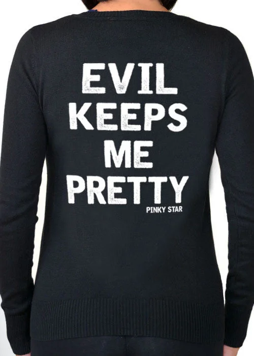 Evil Keeps Me Pretty Cardigan