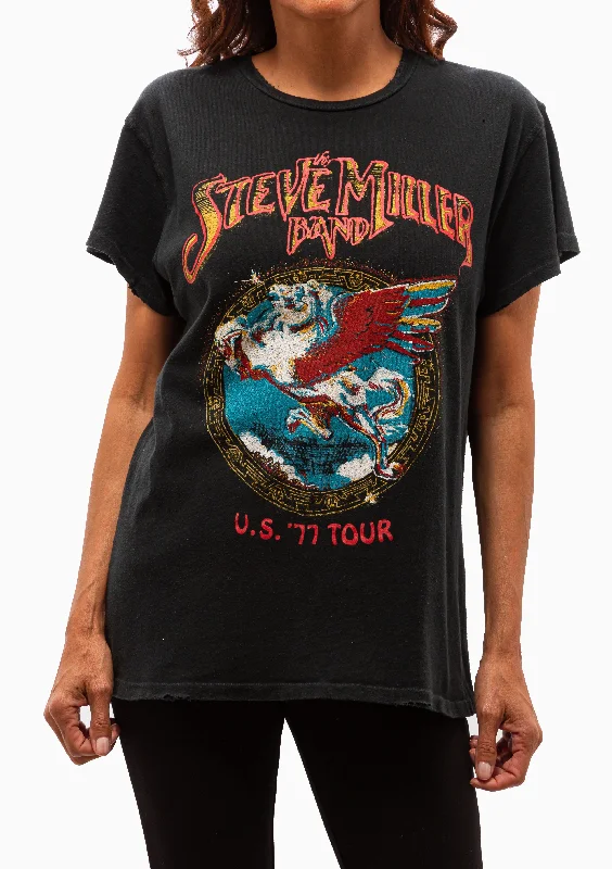 Steve Miller Band Crew Tee | Coal Pigment