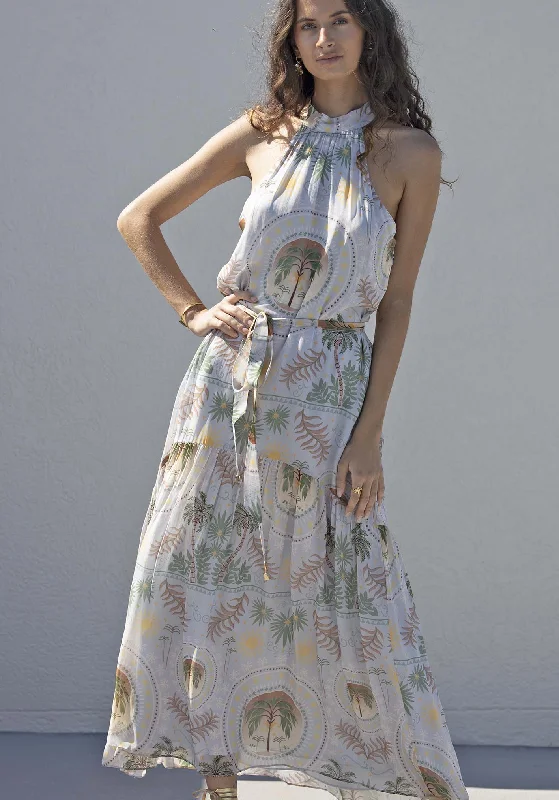 Sunshine Lover Halter Maxi Dress