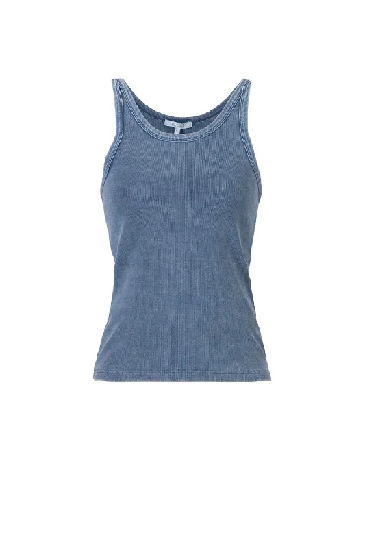 Delia Denim Tank Top - Denim Blue