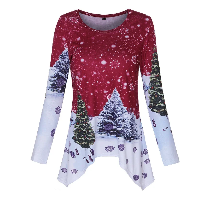 XMAS Plus Size Long Sleeve T Shirt