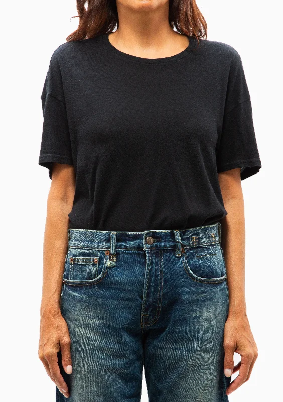 Boxy Seamless Tee | Cashmere Black