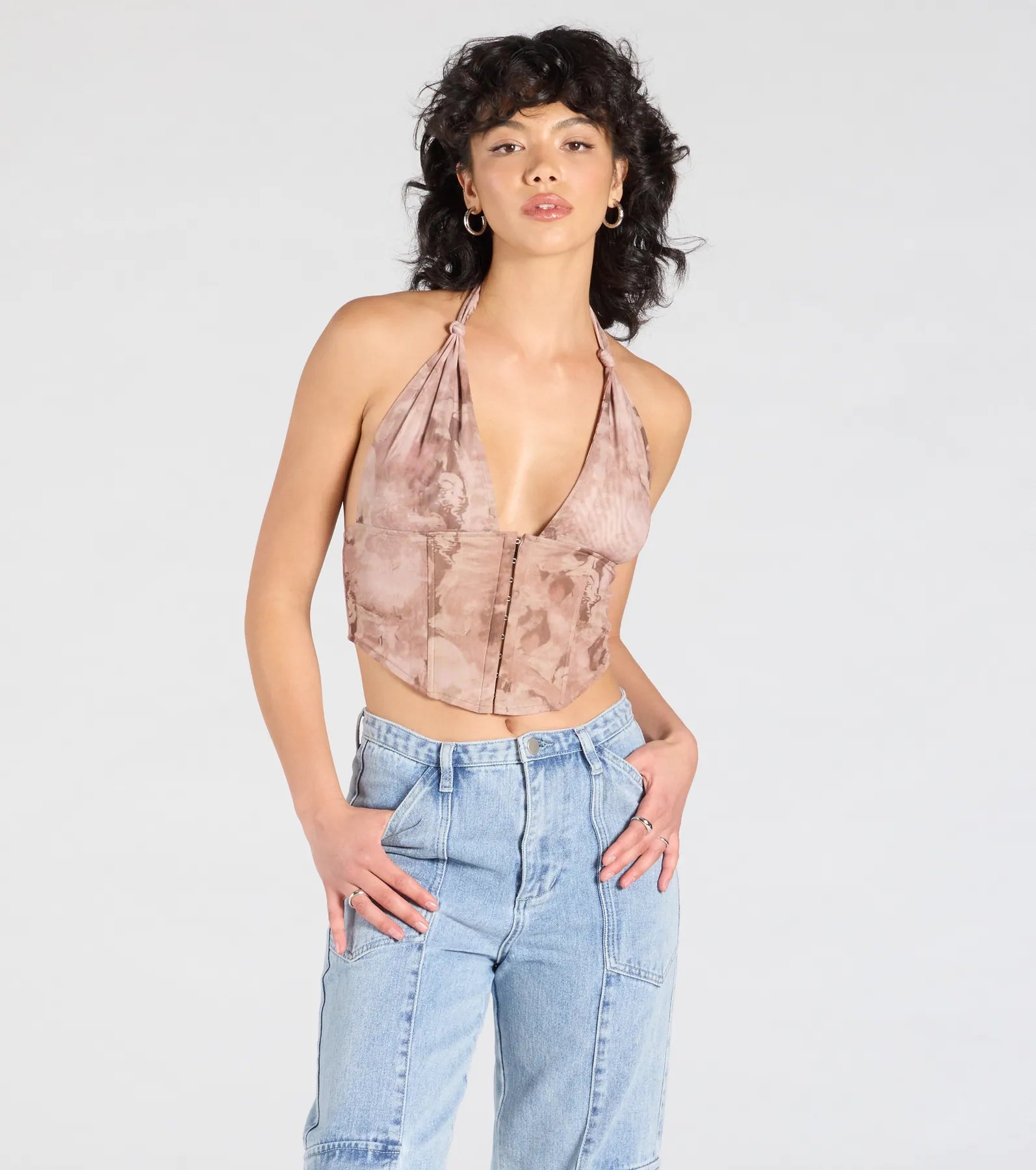 Flirt With Destiny Halter Corset Crop Top