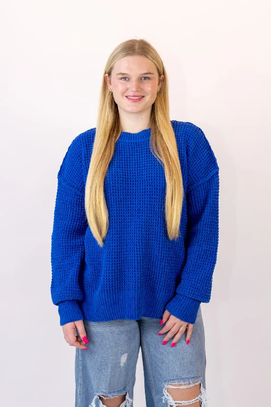 Biance Oversized Sweater | Royal Blue