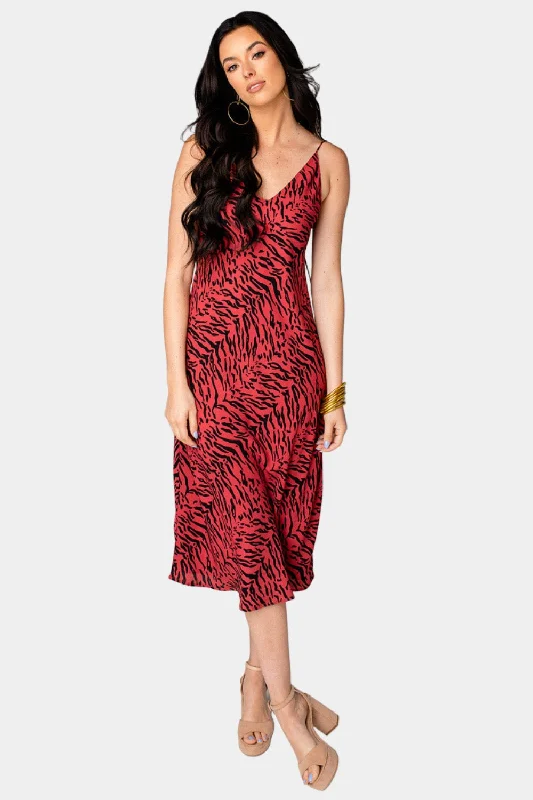 Tiff Midi Slip Dress - Tigers Blood