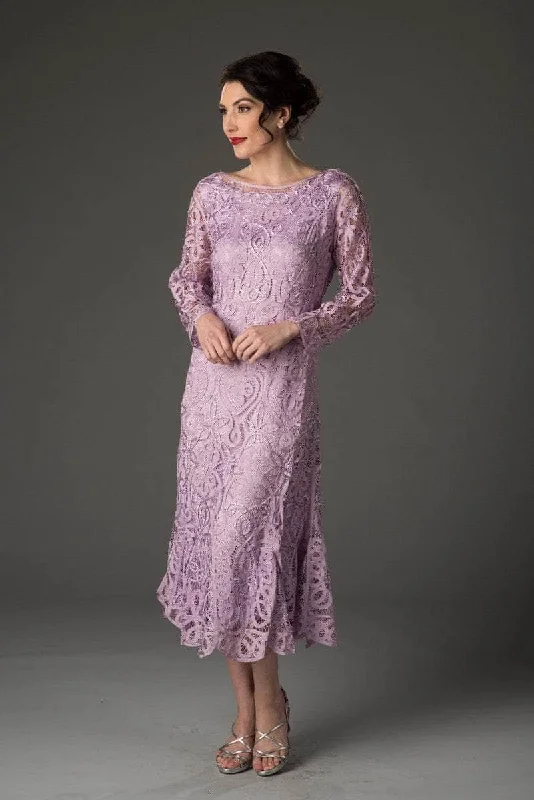 Soulmates D1423 - Long Sleeve Tea Length Formal Dress