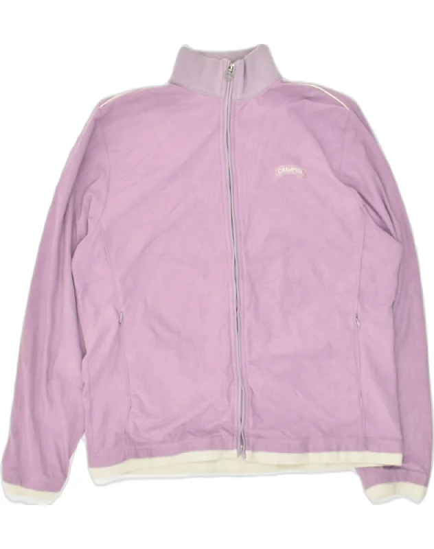 CHAMPION Womens Easy Fit Fleece Jacket UK 22 3XL Pink Polyester