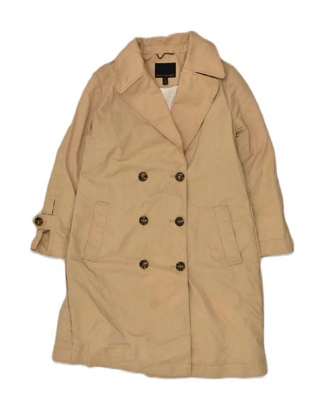 BANANA REPUBLIC Womens Petite Overcoat UK 10 Small Beige Polyester