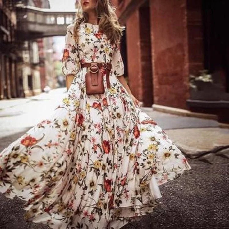 Bohemian Dress For Women, Floral Summer Dress