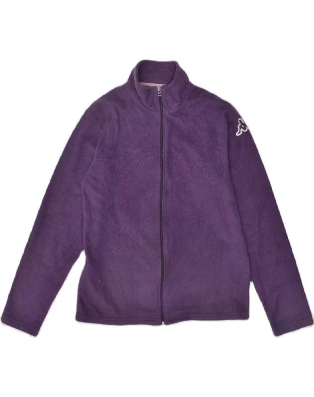 KAPPA Womens Fleece Jacket UK 16 Large Purple Polyester