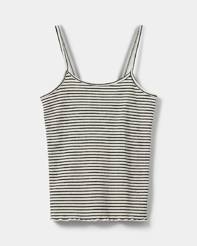 FAUNASW TOP - Black striped