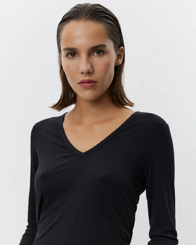 SALLYSW T-SHIRT LONG SLEEVE - Black