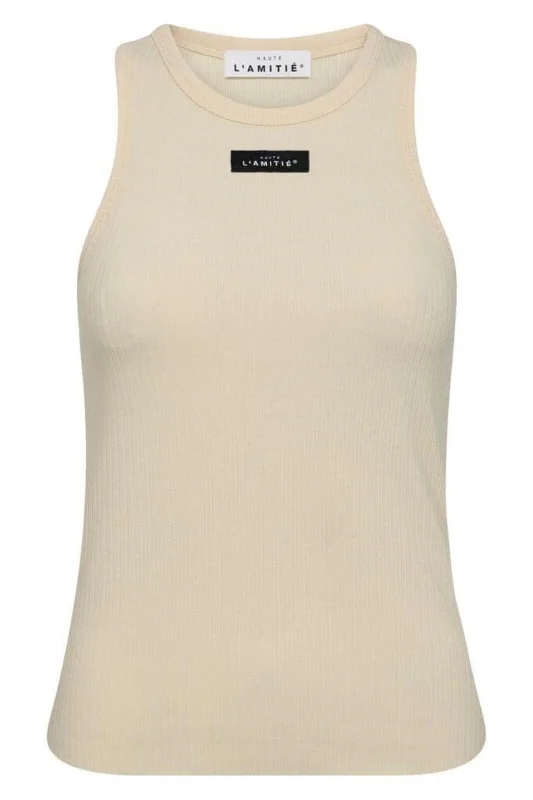 Haute L'Amitié - Rib Badge Tank HL10011 - Almond