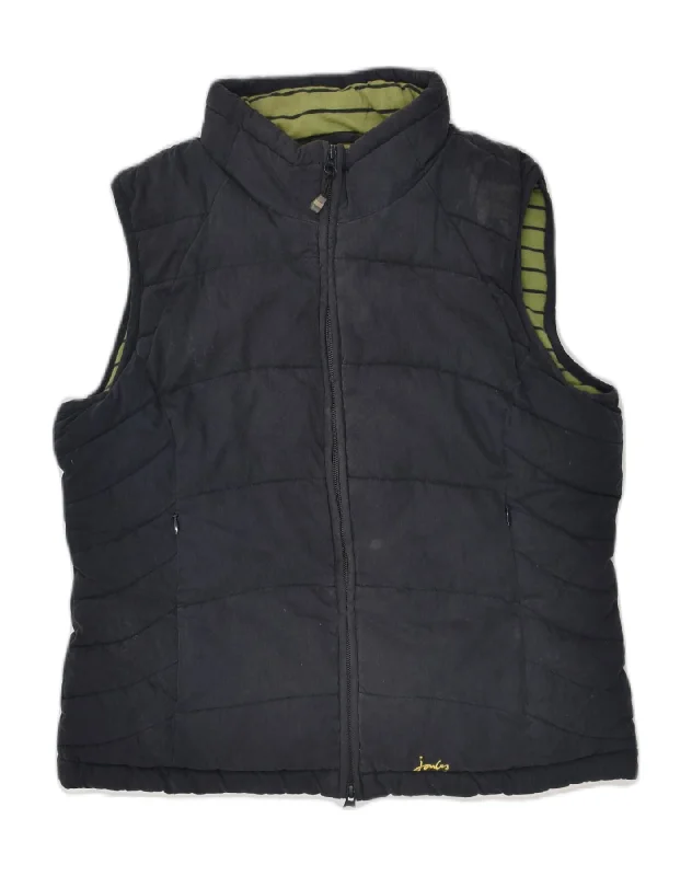 JOULES Womens Padded Gilet UK 10 Small Navy Blue