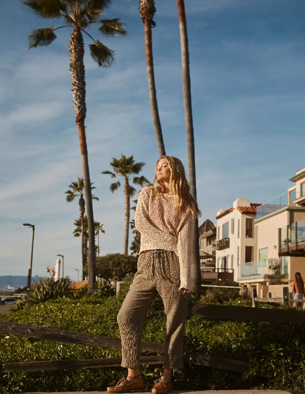 Sundry Crew Neck Sweater in Tan