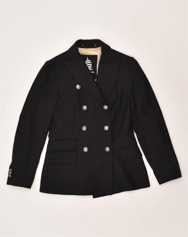 MARINA YACHTING Womens Double Breasted Blazer Jacket IT 40 Small Black