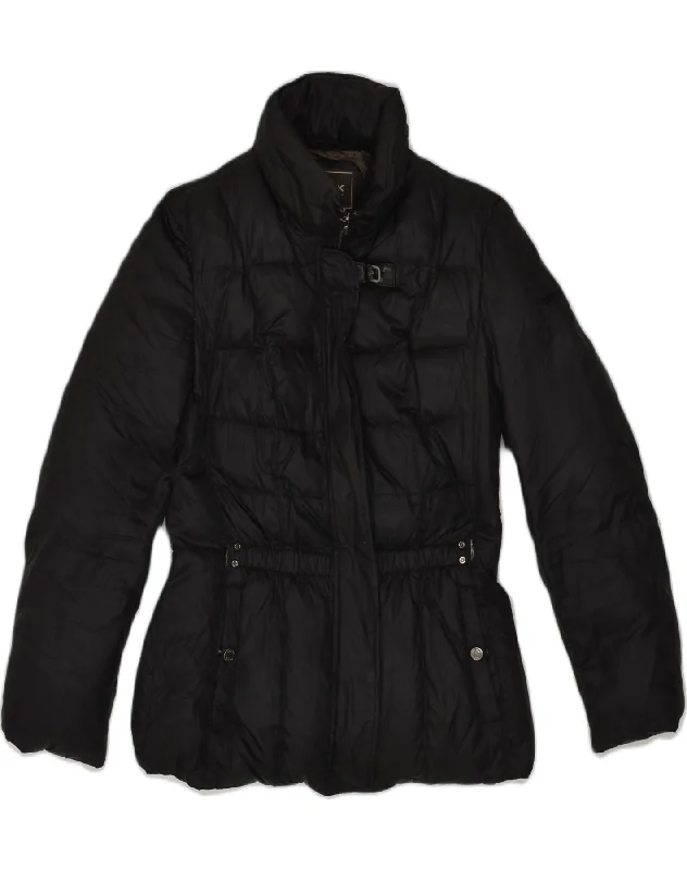 GEOX RESPIRA Womens Padded Jacket UK 12 Medium  Black Polyester