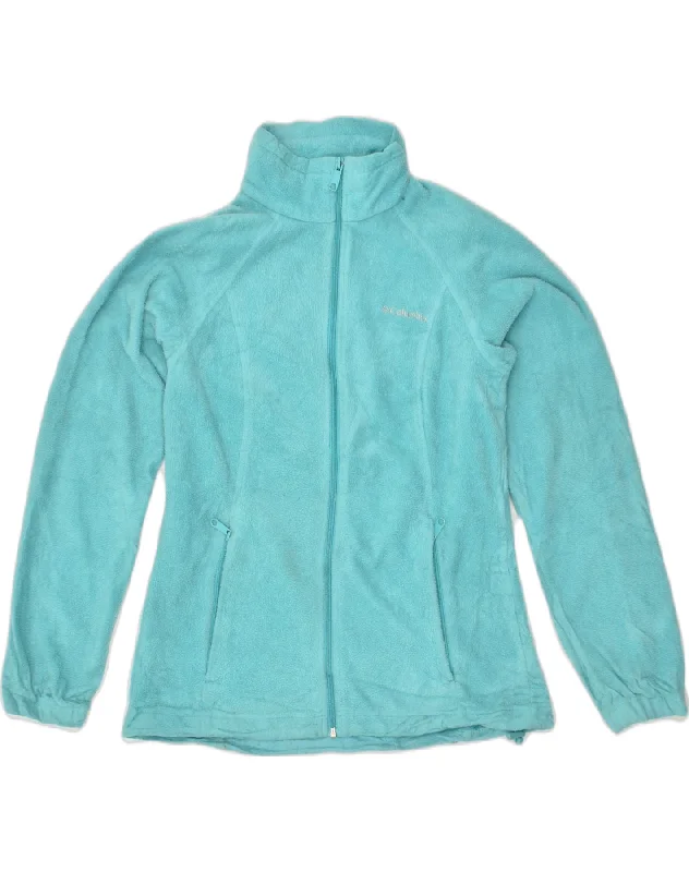 COLUMBIA Womens Fleece Jacket UK 10 Small Turquoise Polyester