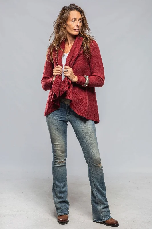 Margot Cashmere Open Cardigan In Rust