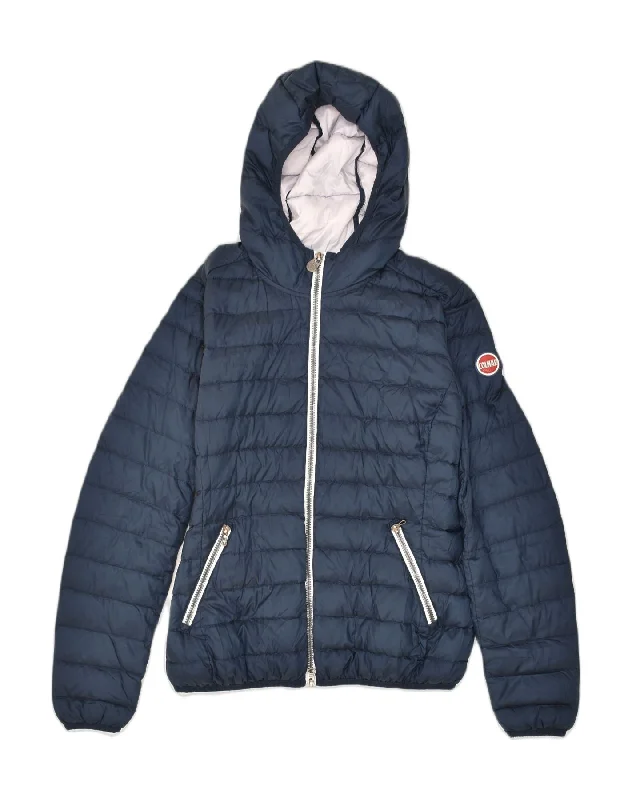 COLMAR Womens Hooded Padded Jacket EU 50 Medium Navy Blue