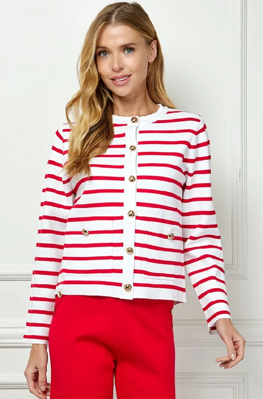 Brooklyn Striped Cardigan Sweater