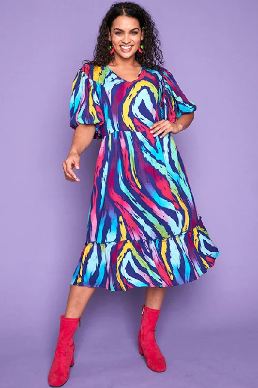 Kyle Rainbow Zebra Dress