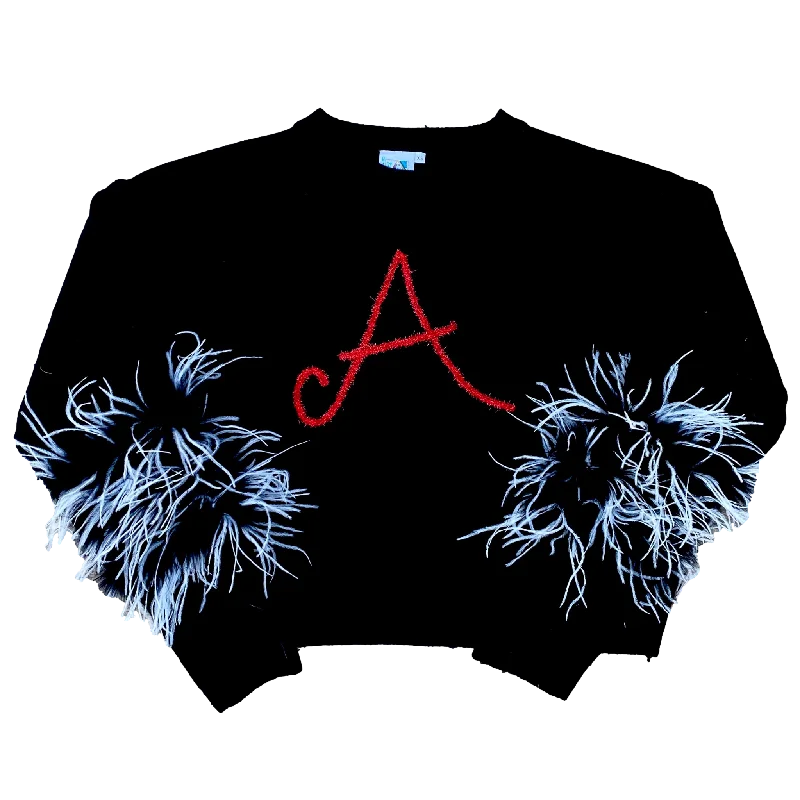 "A" Feather Sleeve Sweater