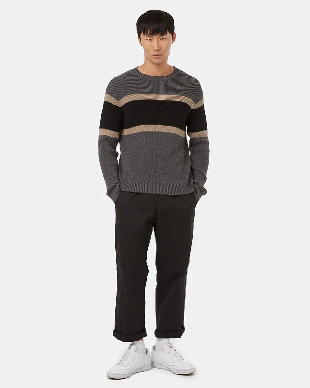 Highline Ribbed Blocked Crew